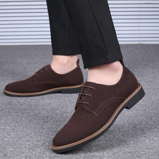 Zapatos de Cuero Ante para Hombre - Diseño Clásico Versátil - Image 11