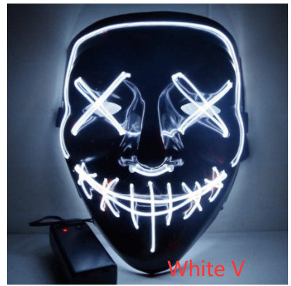 Máscara de Terror Halloween con Luz LED Fluorescente - Image 27