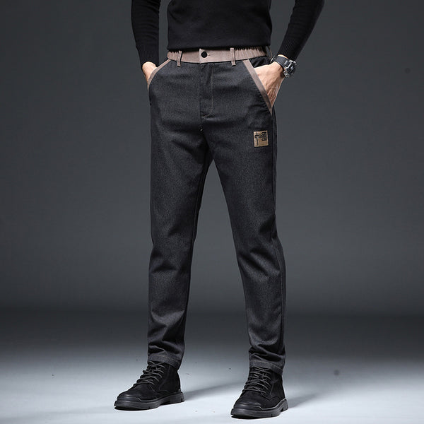 Pantalones Slim Straight con Bordado para Hombre
