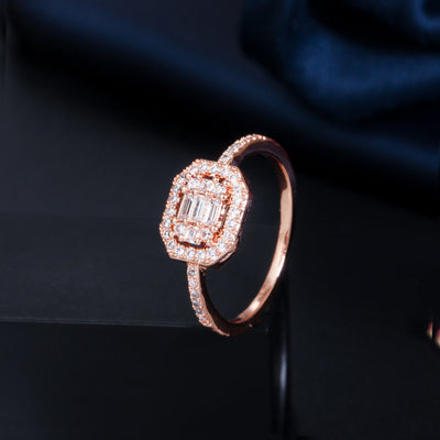Conjunto de Pulsera y Anillo para Mujer con Circonita Brillante y Baño de Oro Real - Image 21