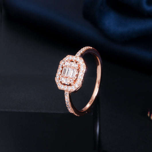 Conjunto de Pulsera y Anillo para Mujer con Circonita Brillante y Baño de Oro Real - Image 21