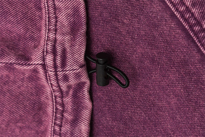 Sudadera Hoodie Denim Desgastada Estilo Punk con Capucha - Image 17