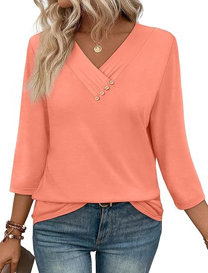 Blusa Casual Mujer Cuello V Botones - Estilo Europeo Otoño - Image 25