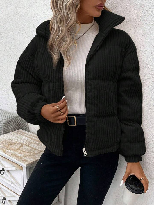 Abrigo de Pana Grueso Talla Grande para Mujer - Image 7