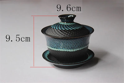 Gaiwan Tradicional Tianmu con Esmalte Cambiante - Cerámica Kung Fu Tea - Image 8