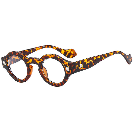 Gafas Retro Montura Pequeña Redonda Carey Marrón - Image 11