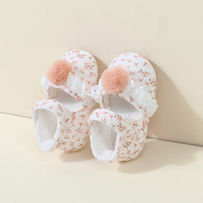 Zapatos de Algodón Floral Estilo Princesa Coreano para Niñas - Image 3