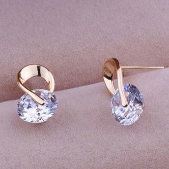 Aretes Espiral de Cristal Zircón Brillante - Image 8