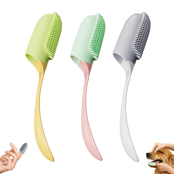 Cepillo de Dientes para Mascotas - Dedo Silicona Limpieza Oral Perros y Gatos