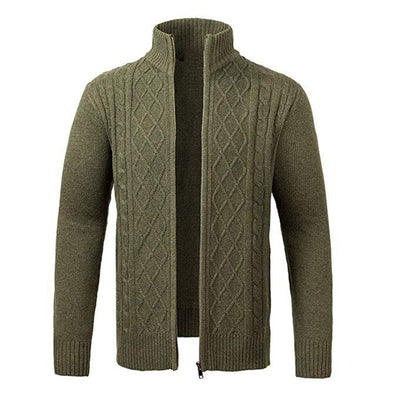Cardigan de cuello alto con cierre y mangas largas - Image 10