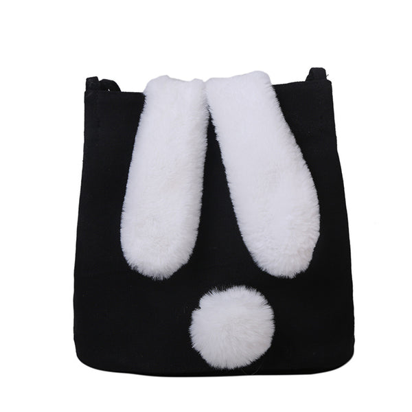 Bolsa de Lona para Mujer con Diseño de Conejo Kawaii - Bolso de Hombro Grande - Image 14