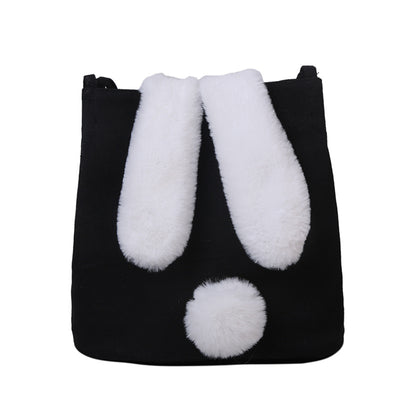 Bolsa de Lona para Mujer con Diseño de Conejo Kawaii - Bolso de Hombro Grande - Image 14