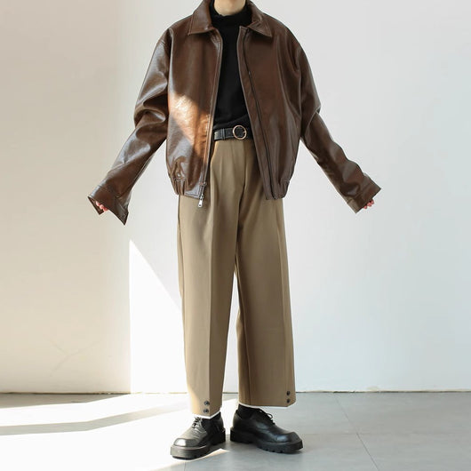 Chaqueta de Cuero Retro Personalizada para Hombre - Image 13