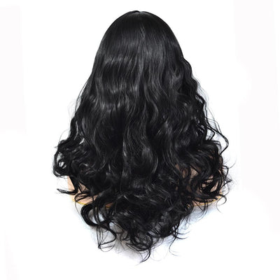 Peluca Larga Ondulada con Raya al Centro - Cabello Rizado Voluminoso - Image 4