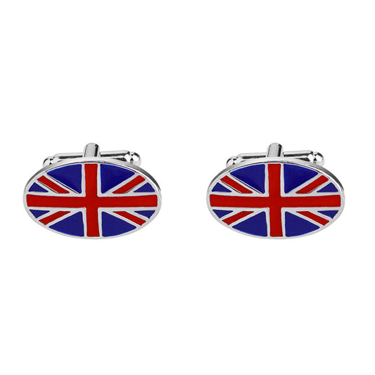 Gemelos Bandera Británica Geométricos para Camisa Francesa Hombre - Image 2