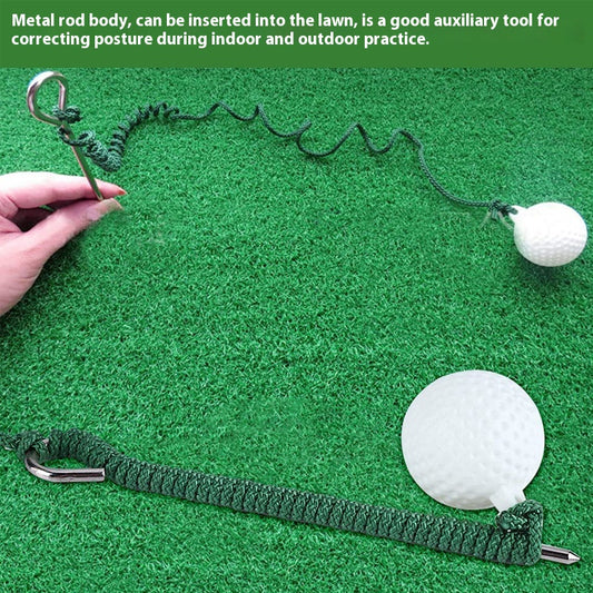 Entrenador de Golf Portátil con Cuerda y Bola Colgante