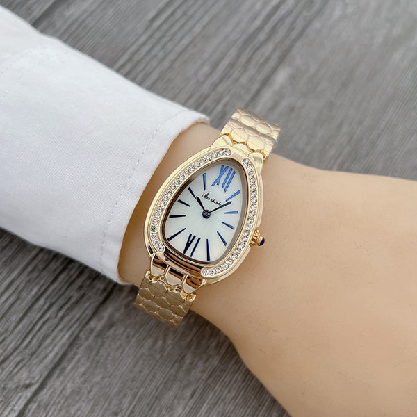 Reloj de Pulsera Elegante para Mujer con Correa de Acero Inoxidable