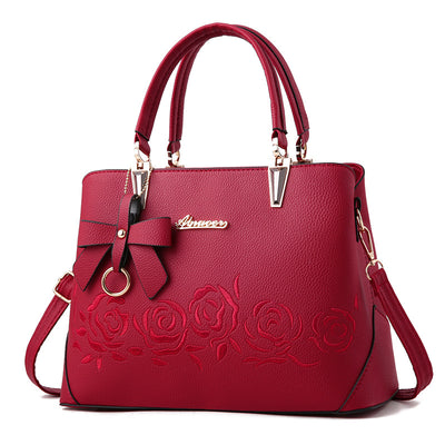 Bolso Tote con Bordado de Rosa - Image 10