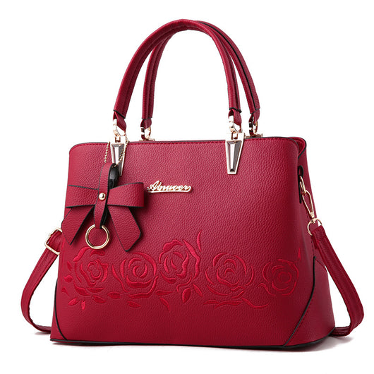 Bolso Tote con Bordado de Rosa - Image 10