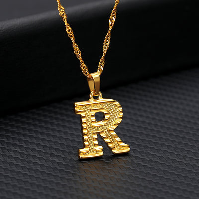 Collar con Colgante de 26 Letras Chapado en Oro - Image 20