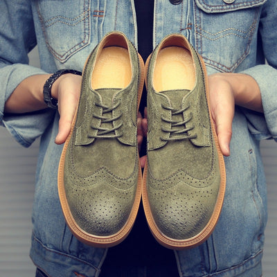 Zapatos Casuales de Cuero de Cerdo para Hombre - Estilo Británico Trendy - Image 6