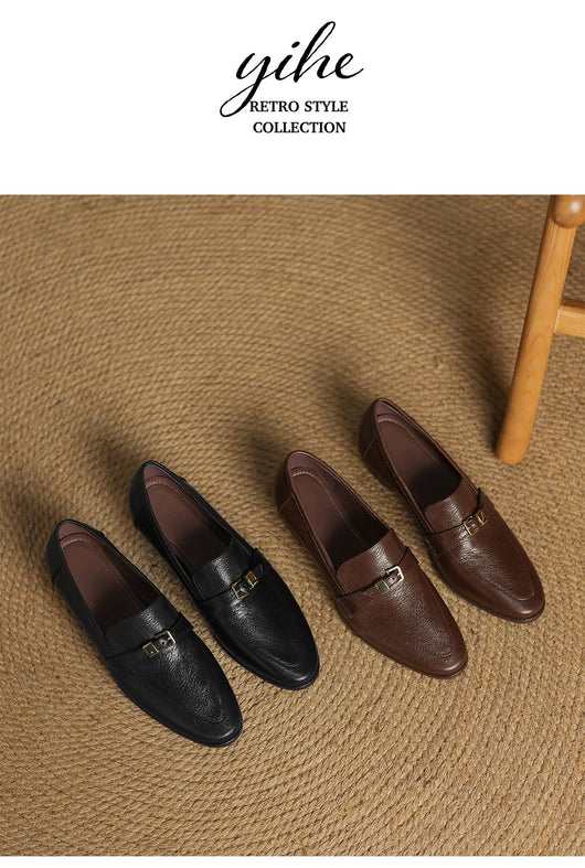 Zapatos de Cuero Británicos con Tacón Bajo de 3cm - Estilo Casual Primavera para Mujer - Image 15