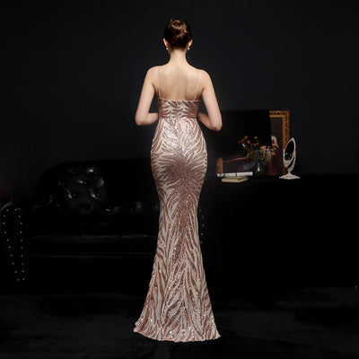 Vestido de Noche Sirena con Lentejuelas Brillantes - Image 8