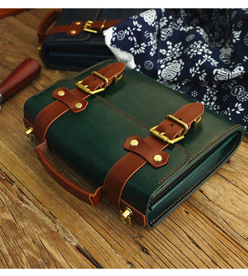 Bolsa Mensajera de Cuero Genuino para Mujer - Artesanal y Personalizable
