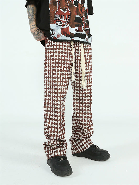 Pantalones Anchos de Cintura Elástica con Estampado Geométrico - Image 12