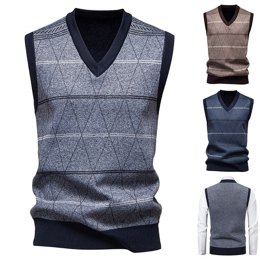 Chaleco Pullover Acolchado para Papá - Diseño Diamante Cálido