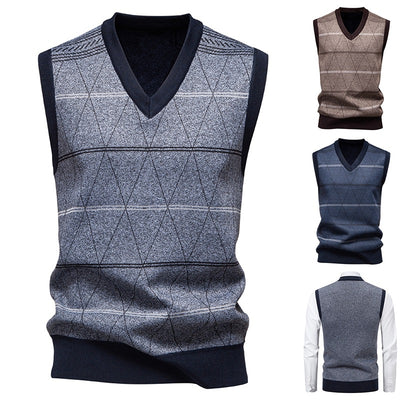 Chaleco Pullover Acolchado para Papá - Diseño Diamante Cálido