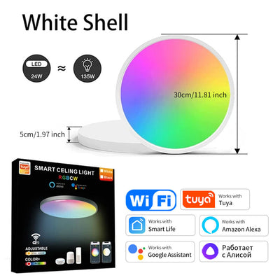 Lámpara de Techo Inteligente WiFi con Diseño Graffiti Colorido para Dormitorio - Image 6