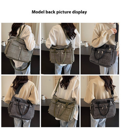 Bolso Tote de Mezclilla Retro Capacidad Extra para Mujer - Image 26
