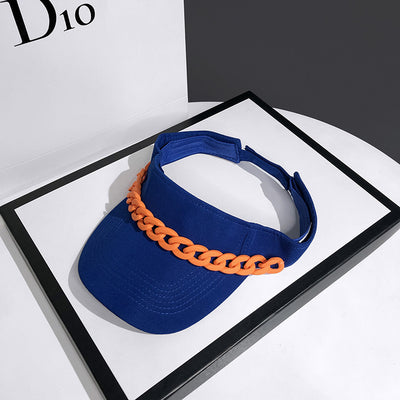 Gorra de Red Vacía con Cadena Dorada - Protección Solar Estilo Verano - Image 2