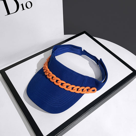 Gorra de Red Vacía con Cadena Dorada - Protección Solar Estilo Verano - Image 2