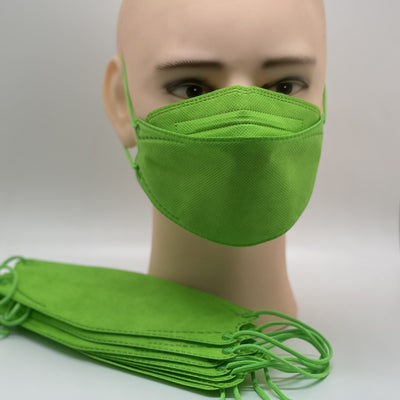 Blue fish-shaped disposable mask on a mannequin head, with more masks stacked in the foreground. - Image 20