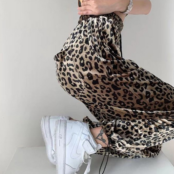 Pantalones Harlem Leopardo Sueltos - Leggings Deportivos Modernos