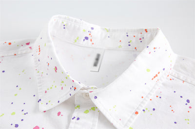 Camisa Estampado Tinta Manga Corta Unisex - Image 17
