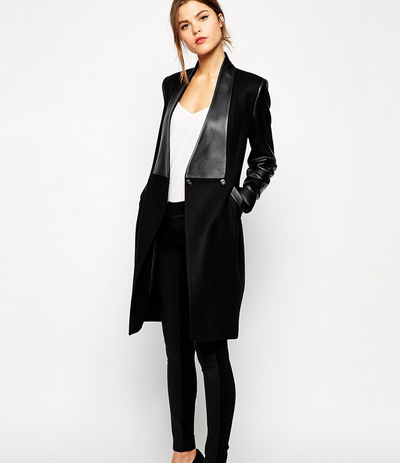 Abrigo de Lana Largo Slim con Detalles de Costura - Estilo Europeo Moderno - Image 3
