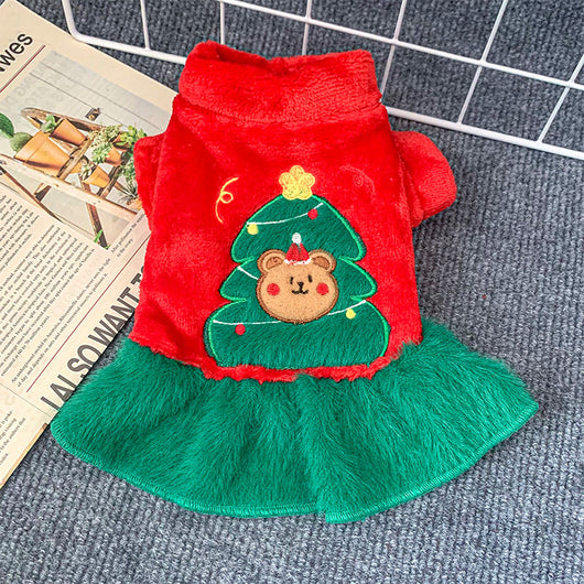 Ropa Festiva para Perros y Gatos - Conjunto Rojo Navideño - Image 13