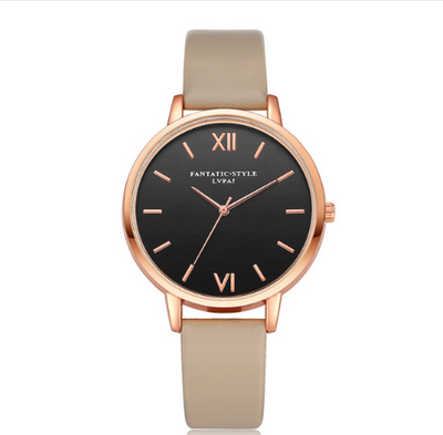 Reloj de Moda para Mujer con Correa de Cuero PU y Detalles Dorado Rosado - Image 2