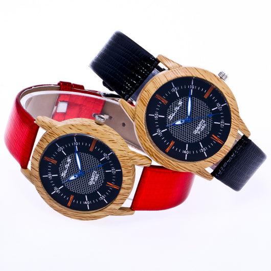 Reloj de Cuero y Madera Natural