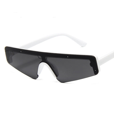 Brown mirror Siamese sport sunglasses with a flat top frame and gradient lenses, shown on a white background. - Image 31