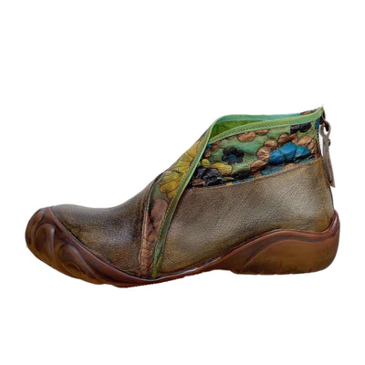 Botas de Cuero con Cuña y Cierre Trasero - Image 4