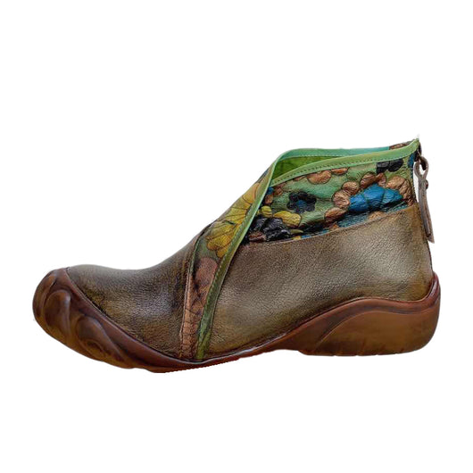 Botas de Cuero con Cuña y Cierre Trasero - Image 4