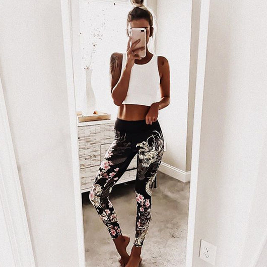 Leggings de Yoga y Running con Estampado Explosivo - Image 4