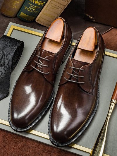 Zapatos de Cuero Ejecutivo Estilo Coreano para Hombre - Image 10