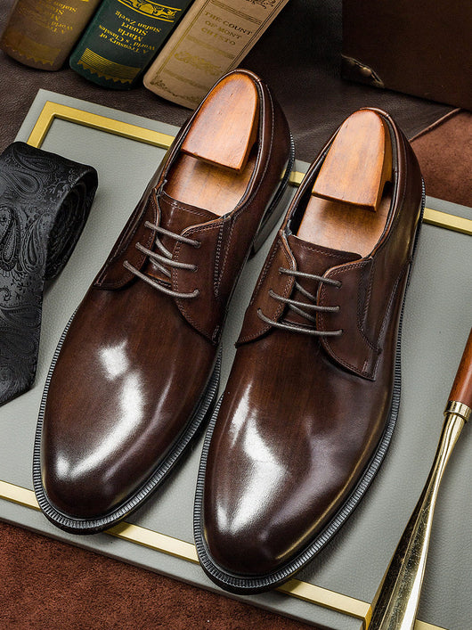 Zapatos de Cuero Ejecutivo Estilo Coreano para Hombre - Image 10