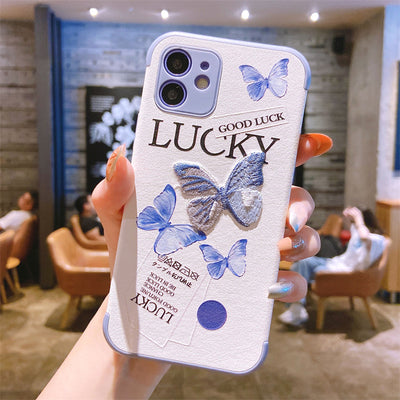 Funda para Celular con Bordado de Moño Azul - Silicona Resistente a Golpes - Image 9
