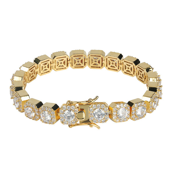 Pulsera de Flor de Ciruela con Zircón Redondo para Hombre - Image 15